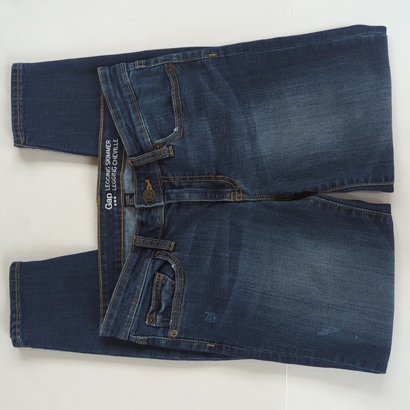 Gap Legging Skimmer Distressed Jeans 2 Blue 26R - Picture 2 of 16
